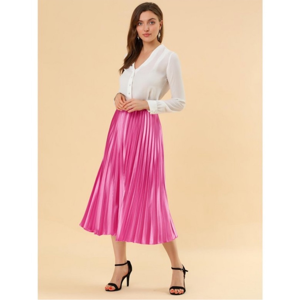 NEW Hot Pink Midi Skirt